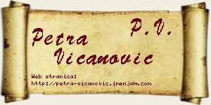 Petra Vicanović vizit kartica